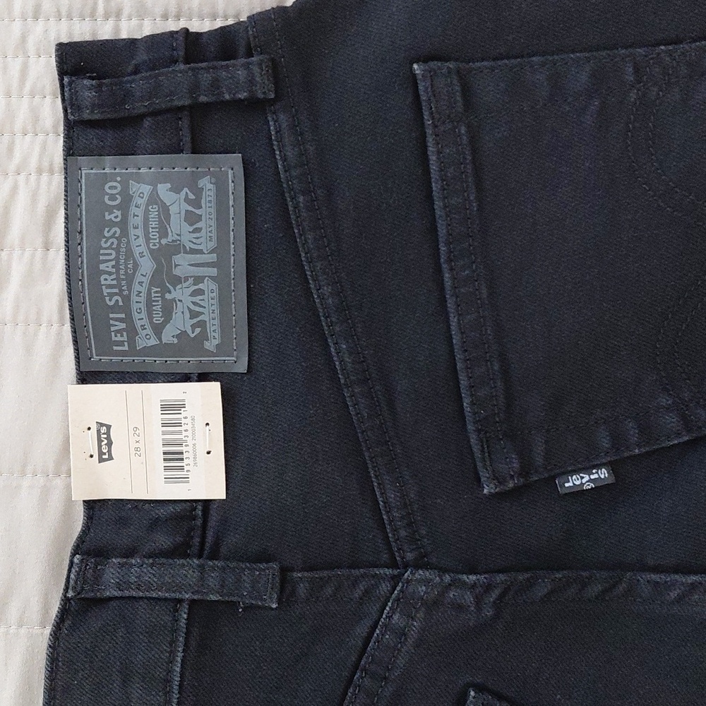 Levi's High Waisted Mom Jeans Flash Black Sz 28 Nwt - Picture 10 of 12